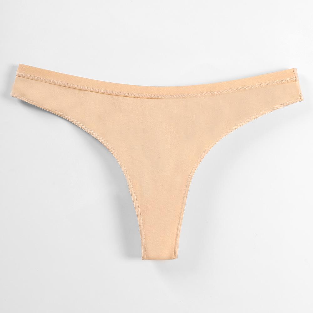 Женское нижнее белье из хлопка, молодежные сексуальные стринги, невидимые бикини