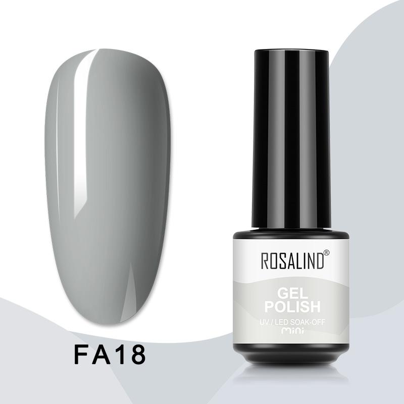 ROSALIND Mini Nail Polish Gel Semipermanent UV Multiple Colors Varnish Hybrid Nail Art Soak Off Top Base Coat Regular Gel Lacquer