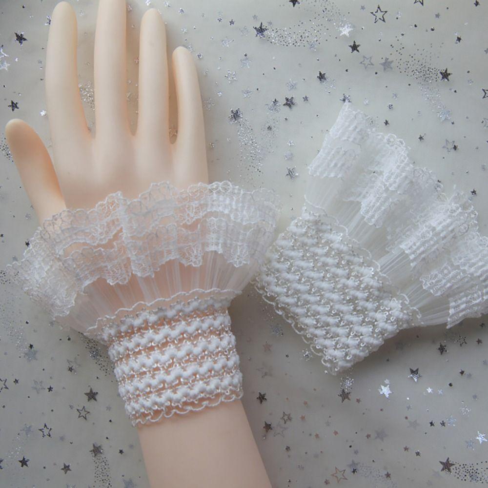 Gloves Scar Cover Arm Cover Ruffles Elbow Sleeve Lace Cuffs Fake Sleeve Detachable Sleeve Cuffs