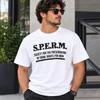 SPERM Equal Rights for Men Funny Graphic T-Shirt Retro Humor Unisex Tee