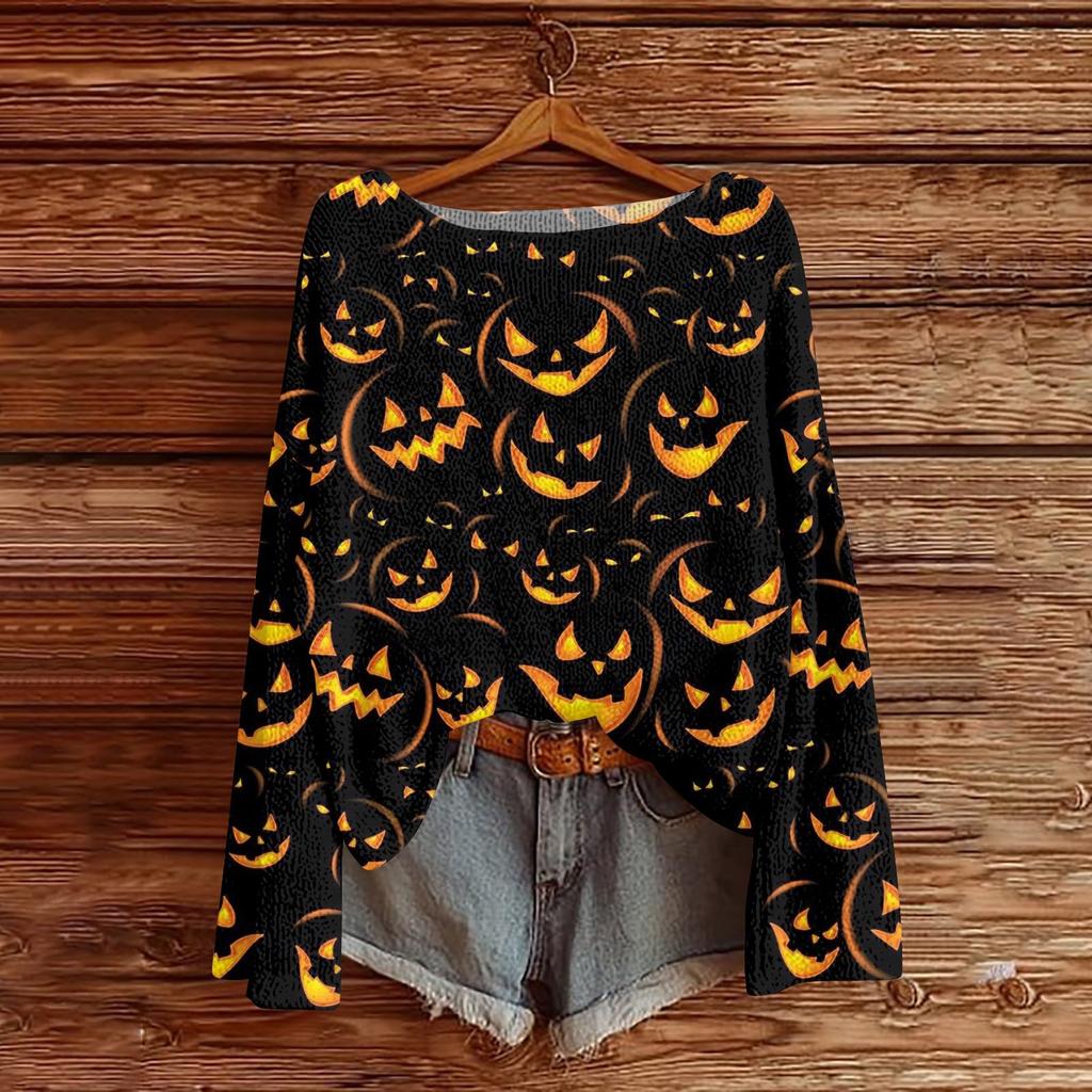 Женские осенние свитера с длинным рукавом, топы с принтом, пуловеры, свободная нарядная повседневная базовая одежда