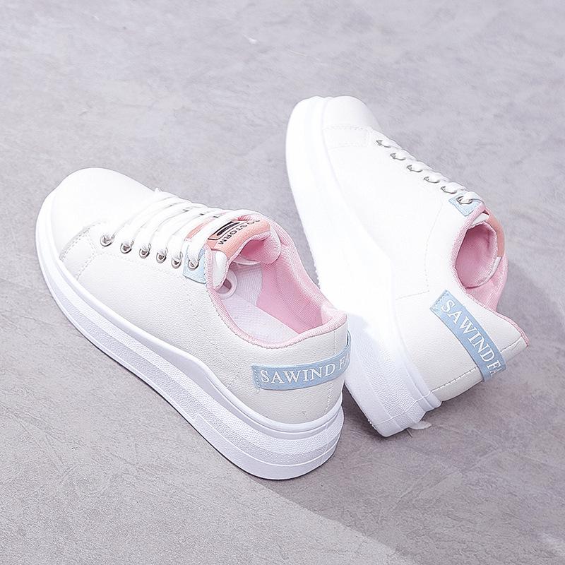 Туфли для женщин, белые туфли для студентов, весенние туфли на плоской подошве, весенне-осенние белые туфли