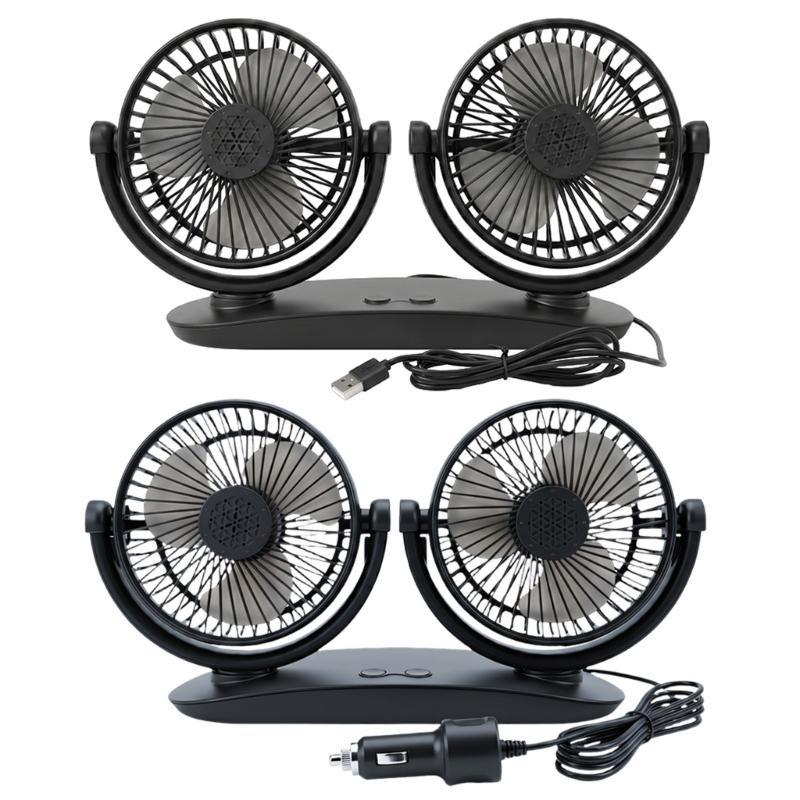 31BC Wide Double Head Cooling System For Vehicles Camping And Office Use