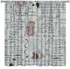 Soft Marine Shell Curtain Panels, Multicolor Starfish Coral Minimalist Sea Pattern Drapes for Seaside Homestay Decoration