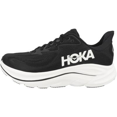 HOKA Clifton 10 Беговые Черно-белые Кроссовки с Амортизацией для Ходьбы и Бега и Размер Обуви, (1162030-BWHT), Мужской, Сверхлегкий, (черный