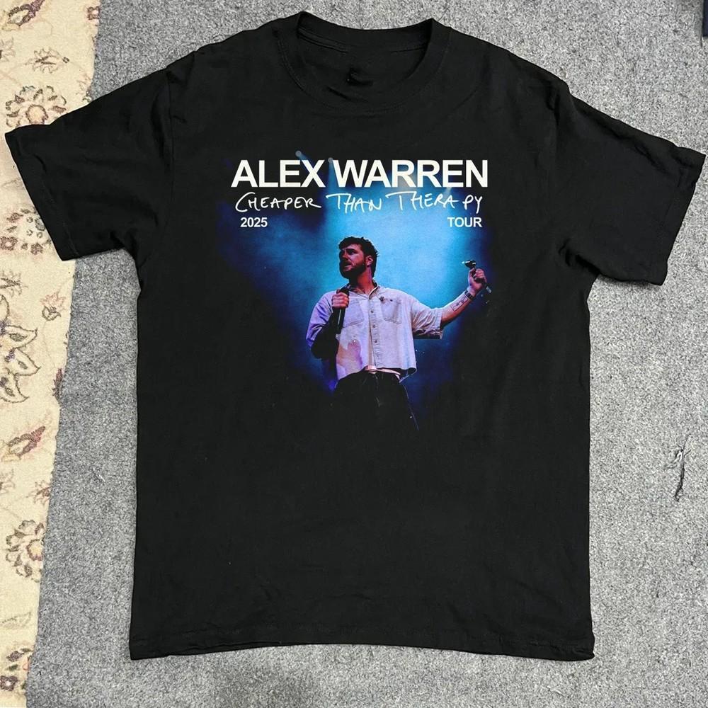 Футболка Alex Warren Cheaper Than Therapy Tour Все размеры S-5XL HD902 Унисекс футболка