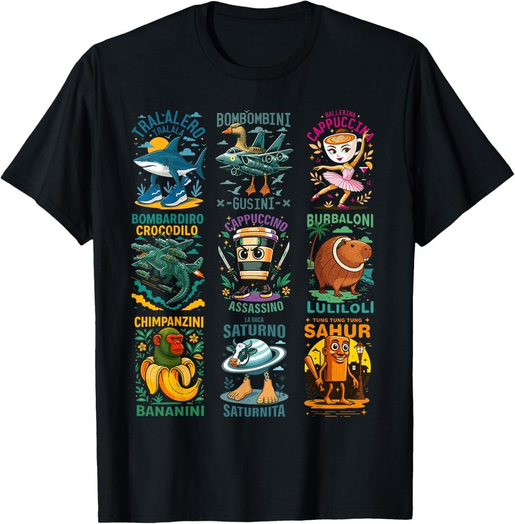 Brainrot Character Favorite Meme AI Monster T-Shirt