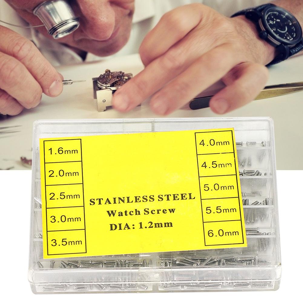 1.2mm Metal Glasses Watch Repair Clock Screw Repairing Tool Accessory with Box