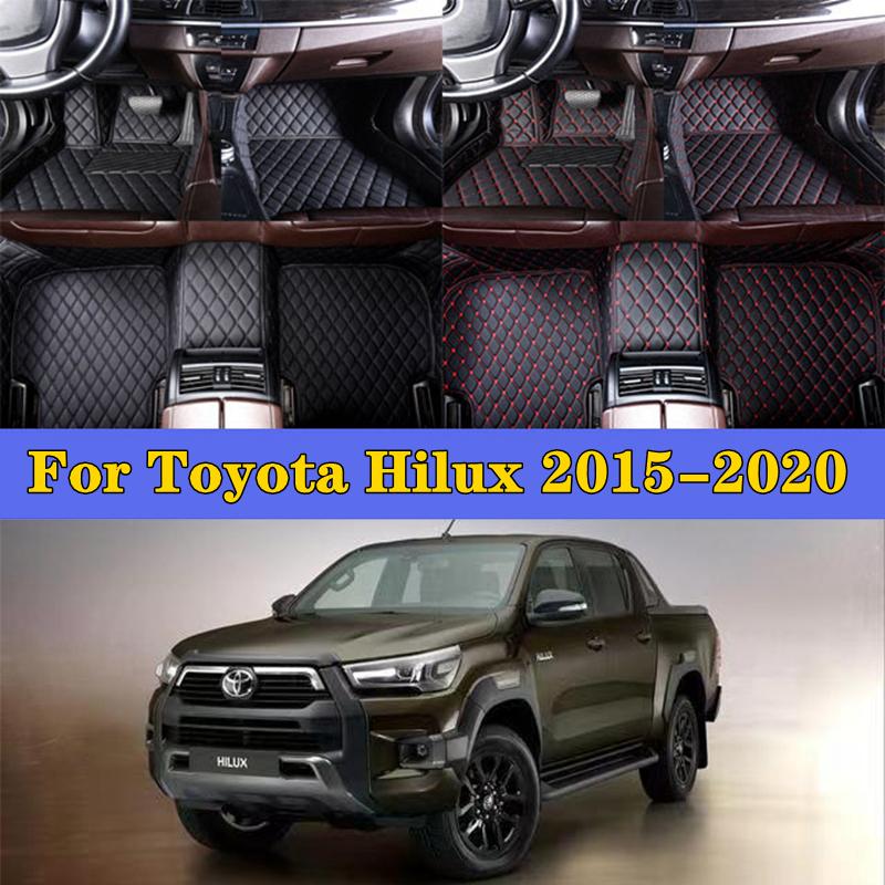 Автомобильные подушечки для ног для Toyota Hilux 2015-аксессуары для салона автомобиля, защитные накладки на заказ, автомобильные коврики, автомобильный ковер