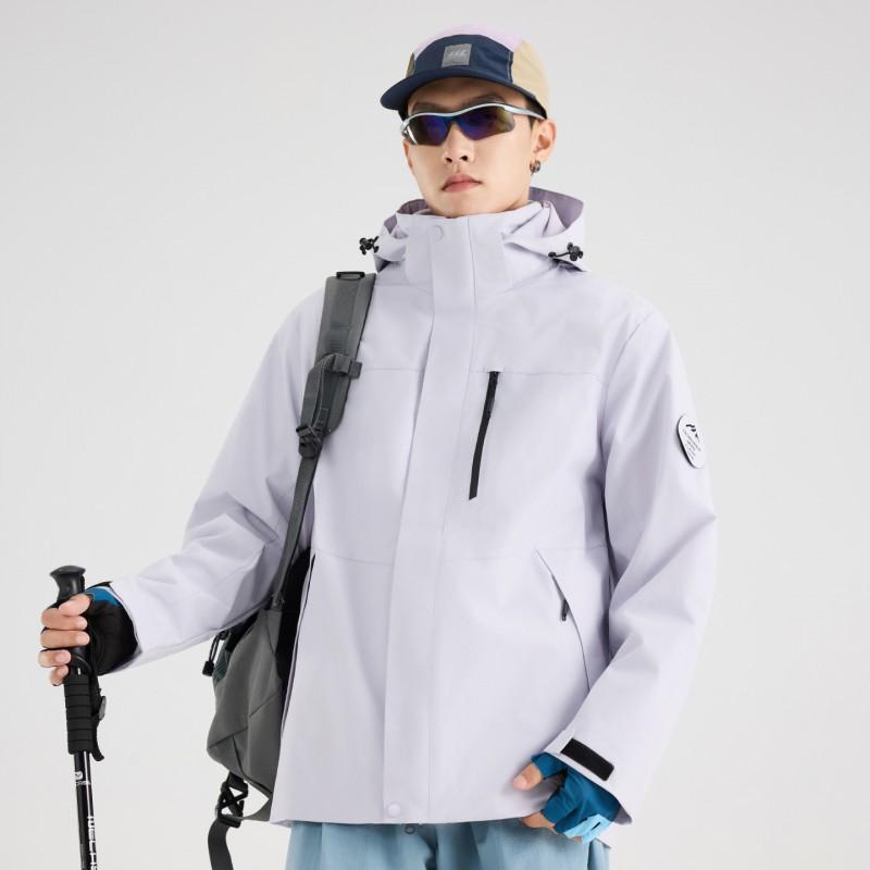 3-in-1 Waterproof Windproof Hiking Jacket With Removable Fleece Liner Men Women Outdoor Camping Trekking