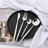 24Pcs Mirror Flatware Set Kitchen Stainless Steel Tableware Set Hotel Dinnerware Set Western Silver Cutlery Set Gift