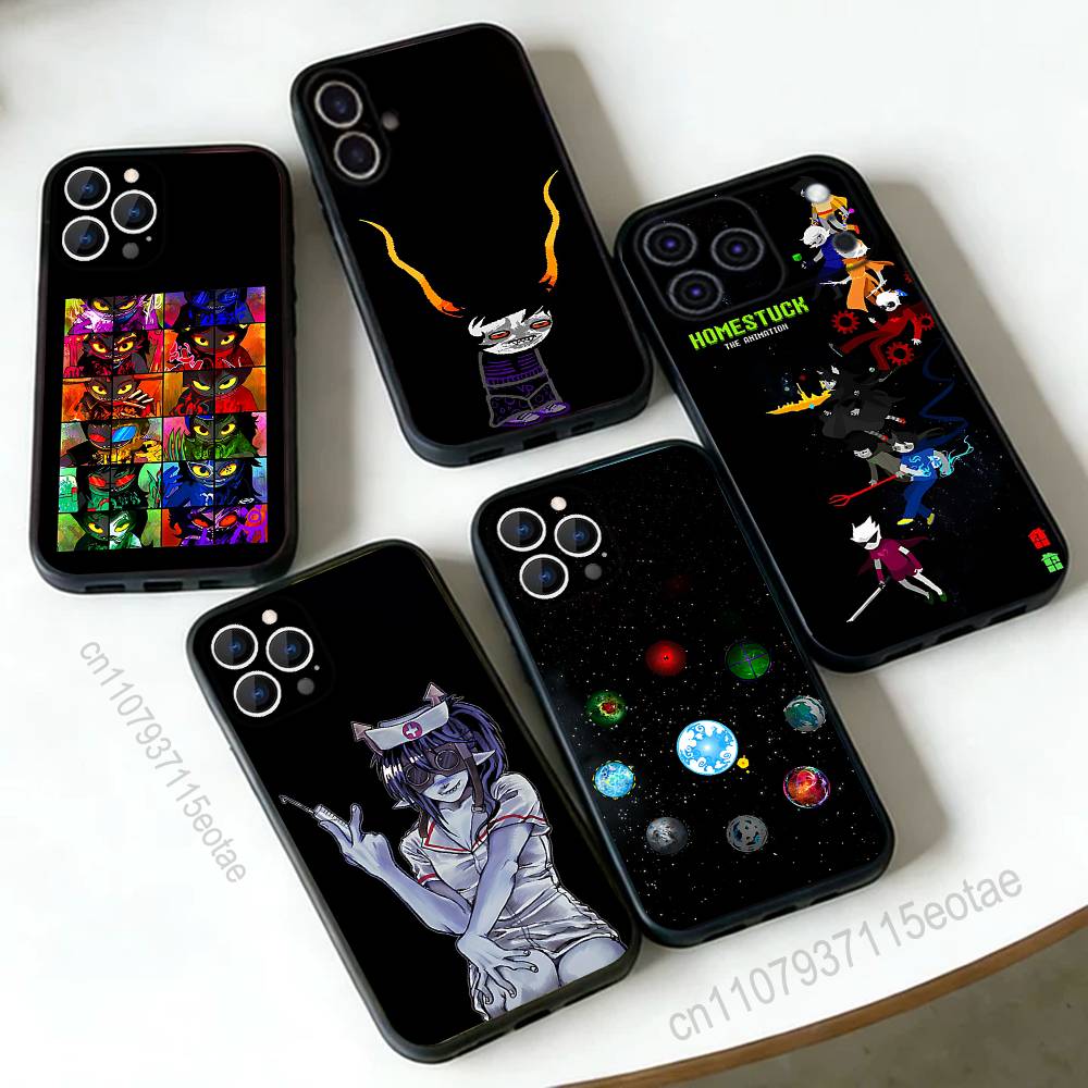 H-Homestucks T-Trolls смешной чехол для телефона для iPhone 17,16,15,14,13,12,11,Pro,Max,Plus,E,Air,Mini Защитная черная крышка