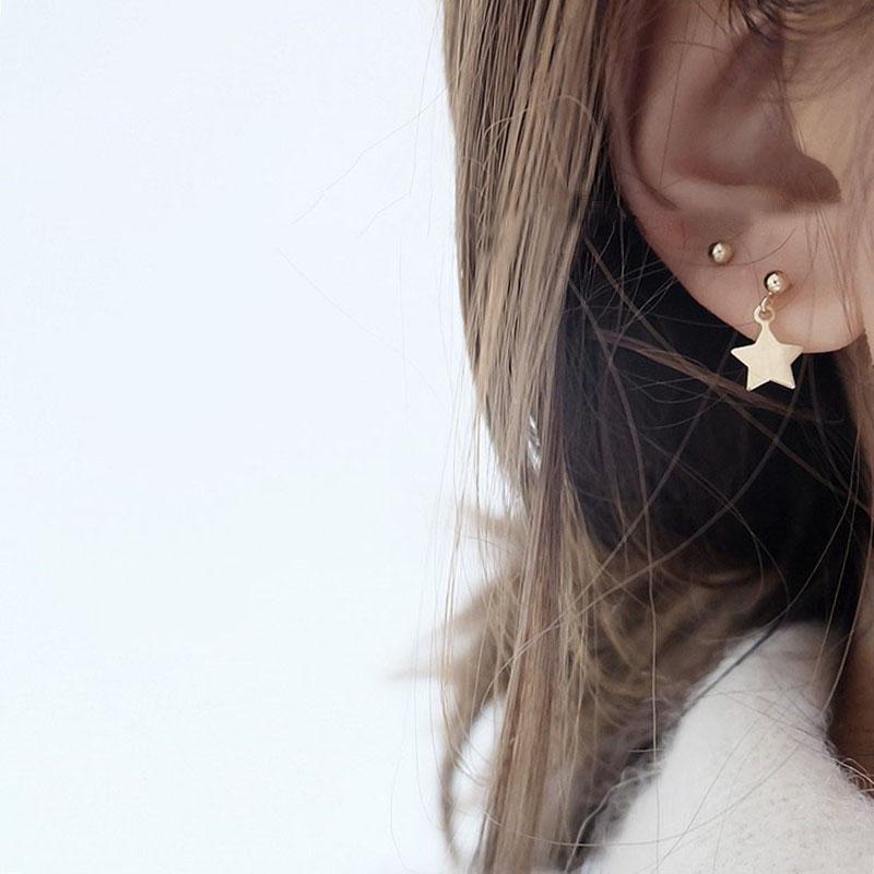 Изысканные ювелирные изделия, женские серьги, модные серьги-пентакли со звездами, простые золотые, серебряные серьги, ювелирные изделия, подарок