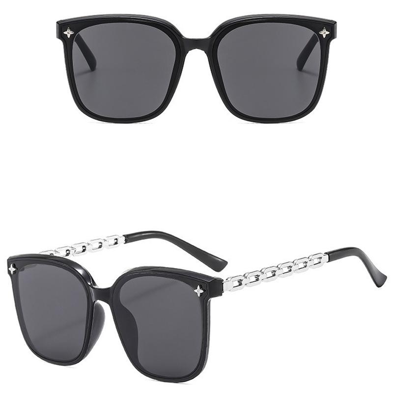 Square Sunglasses For Woman 2024 Vintage Big Frame Black Mirror Sun Glasses Shading Polarizer Sexy Female Travel Eyewear Uv400