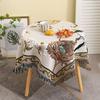 Atmospheric Tablecloth, Bohemian Artistic Throw, Vintage Outdoor Camping Coffee Tablecloth