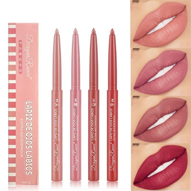 Набор матовой помады и карандаша для губ, стойкая водостойкая помада с гладкой текстурой и ярким цветом для женщин GYY