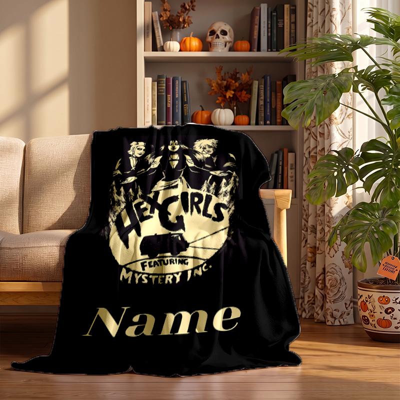 Hex Girls Custom Flannel Blankets Soft Warm Cozy Throws for Home Decor Holiday Gifts