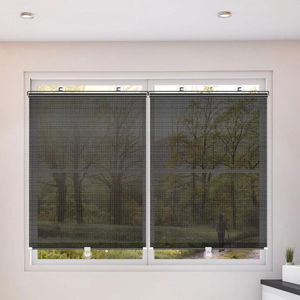 Universal Roller Blinds Easy To Install Suction Cup Sunshade Window Sun-shading Curtains for Bedroom Home Office Bathroom