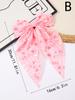 Valentine's Day Sweet Korean Women Bow Ribbon Hair Clip Spring Clip Double Layers Bowknot
