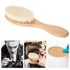 Wooden Handle Oil Head Brush Soft Hair Styling Brush Scalp Grooming Goat Hair Brush  Home Use