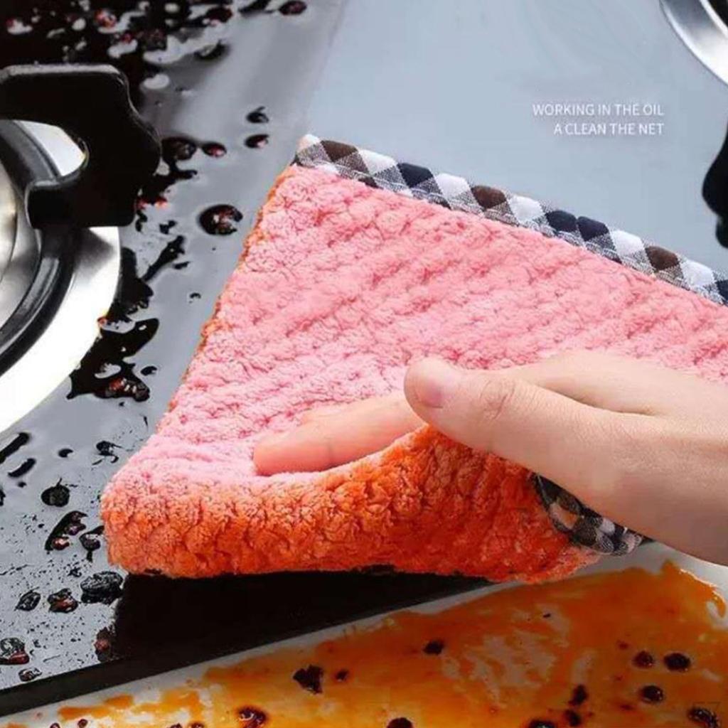 2 шт. Впитывающая микрофибровая кухонная салфетка Полотенце для мытья посуды