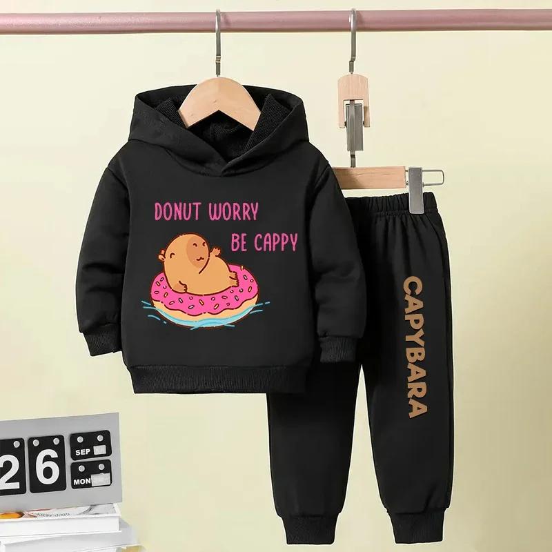 Capybara Capibara Hoodie Set Autumn Boys Girls Niche Design High-end Comfortable Hoodie Set