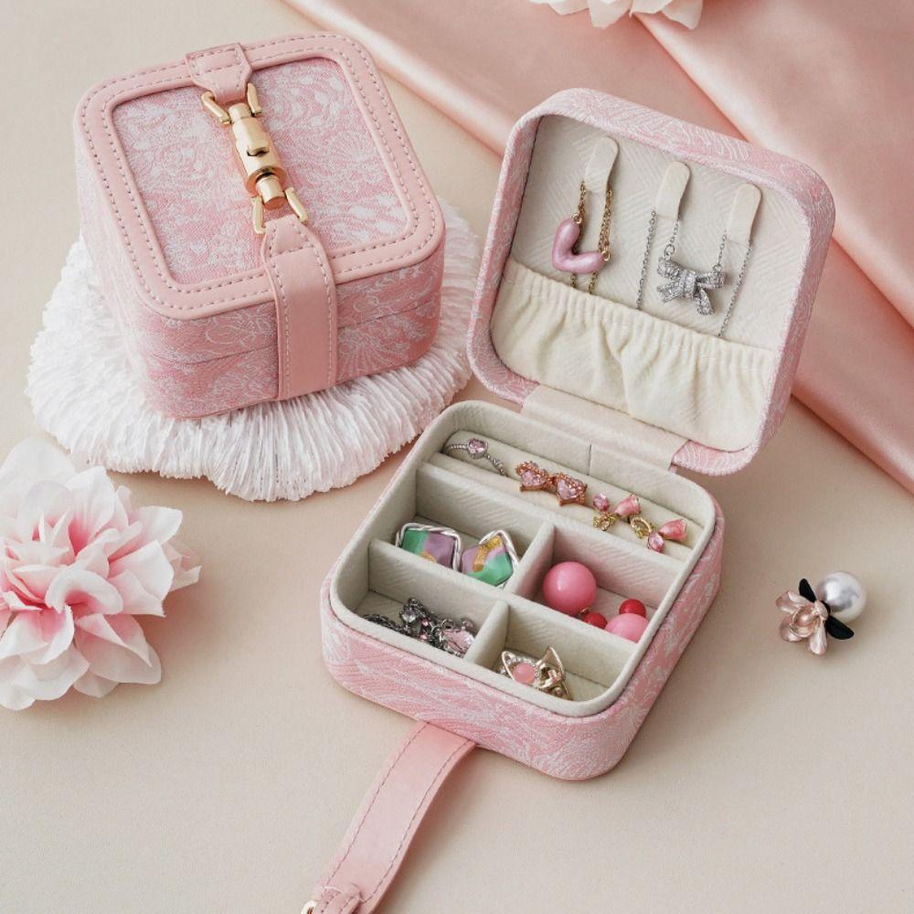 Embroidery Jewelry Storage Case Large Capacity Jewelry Display Box Jewelry Packing Box Vacation