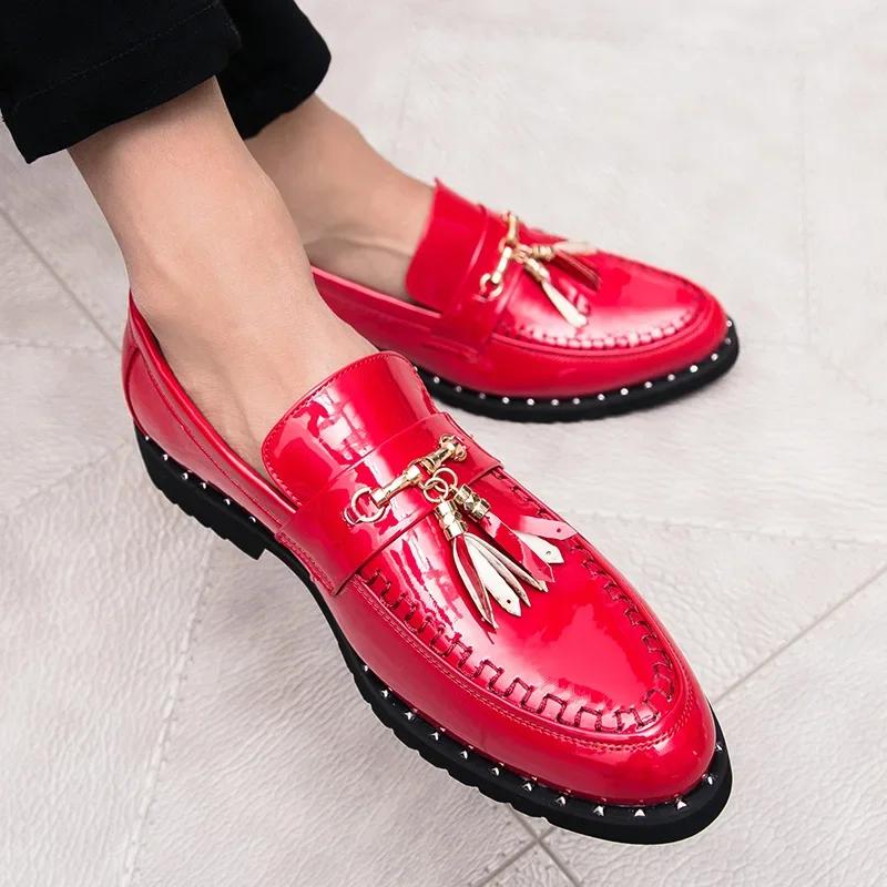 Fashion Men Tassel Loafers Mens Loafers Leather Man Shoes Leather Tassel Mocassin Homme Calzado Hombre Zapatos De Hombre Men Shoes