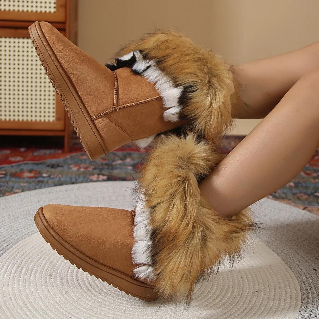 New Cotton Boot Women's Autumn Winter Snow Boots Plus Fleece Thickened Warm Non-slip Short Shoes