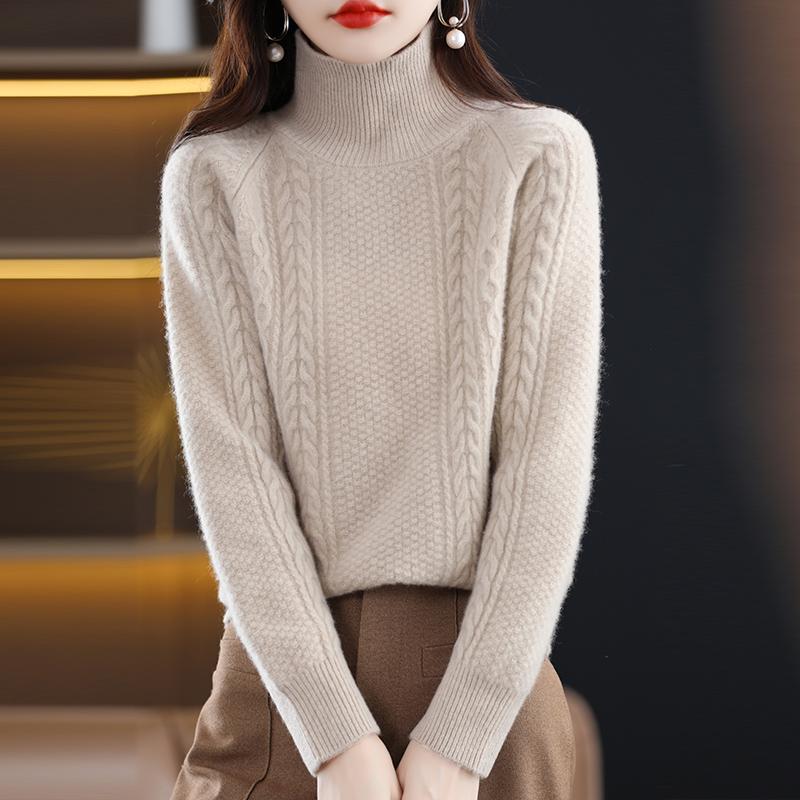 Женский кашемировый свитер Qinghe кашемир 30% кашемир 70% шерсть осенне-зимний кашемировый толстый пуловер мягкий и теплый