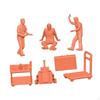Miniature People Figurines Repairman Scene for Fariy Garden Decoration Photo Props Resin