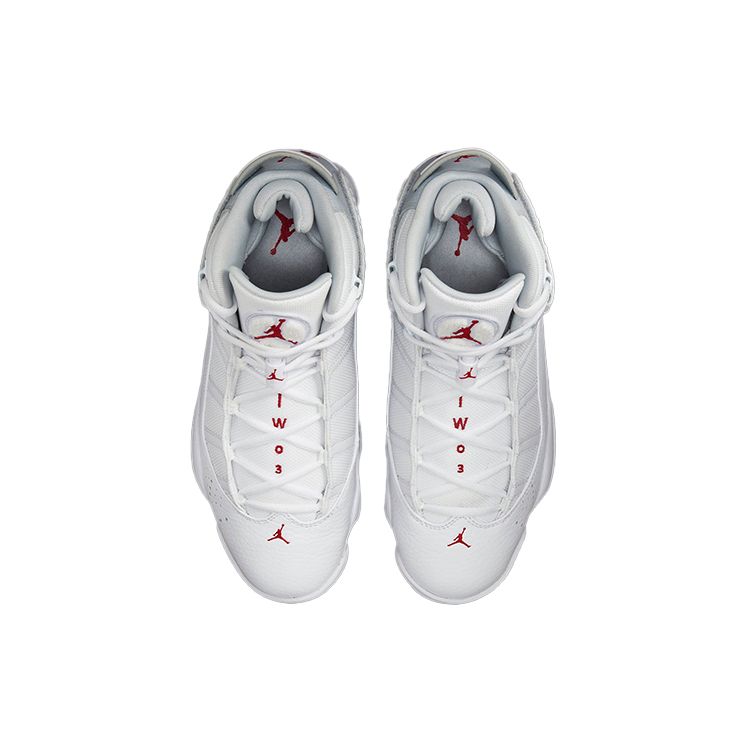 Air Jordan 6 Rings White Mystic Hibiscus Men Sneakers Pure-Platinum 322992-116