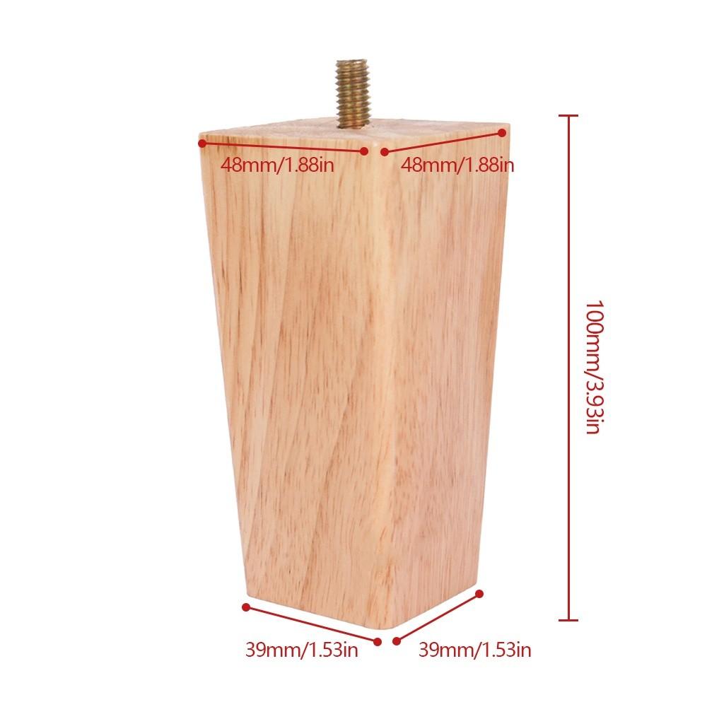 Wooden Sofa Furniture Legs 4PCS Solid Wood Tapered Replacement Furniture Feet Couch Cabinet Feet Supplies Set