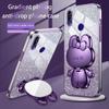 Милый 3D Кролик Макияж Зеркало Подставка Покрытие Мягкий Чехол Для Xiaomi Redmi Note 7 Pro Защитная Блестящая Задняя Крышка На Note7 7pro Funda