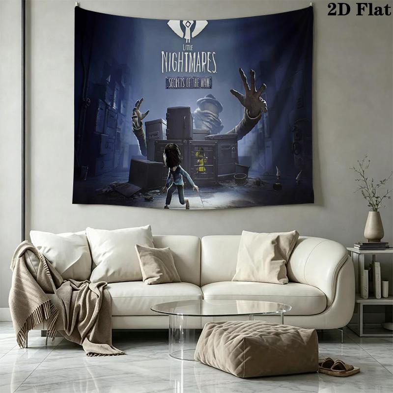 Little Nightmares Wall Tapestry Aesthetic Wall Hanging Printed Fabric Blanket Decorative Tapestries for Bedroom Living Room Home Decor