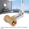 Water Stop Valve 3/4in Concealed Ceramic Brass Electroplated Water Valve Water Shut Off Valve for Kitchen Bathroom