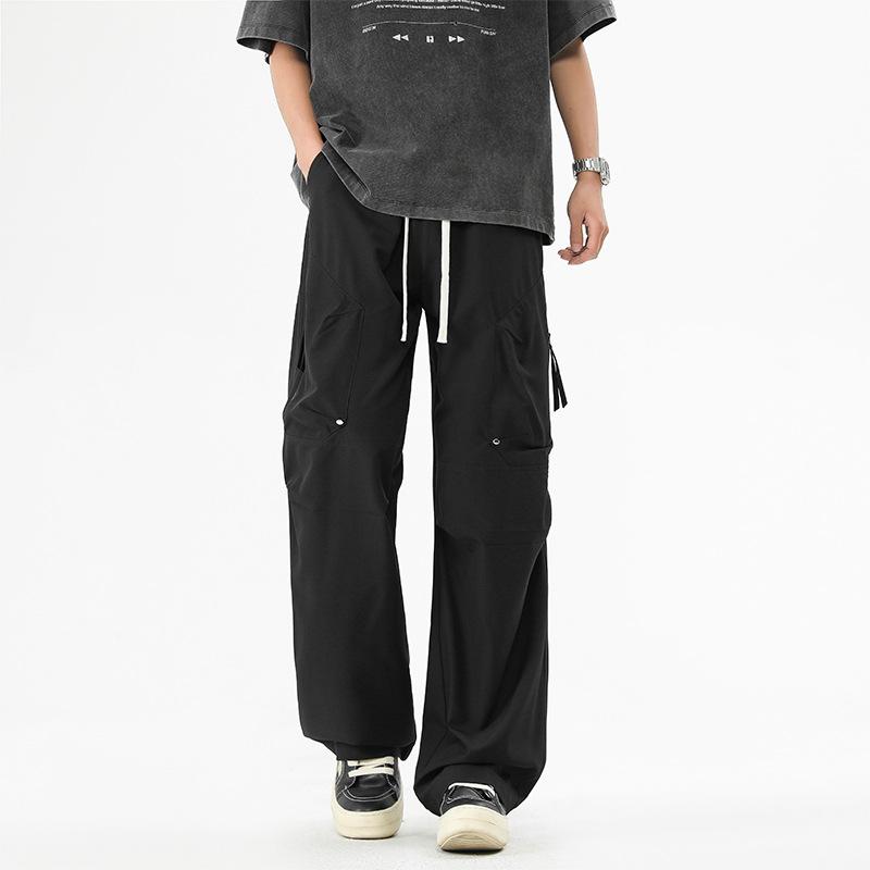 Рабочие брюки для мужских новых весенне-осенних свободных прямых брюк в стиле хай-стрит