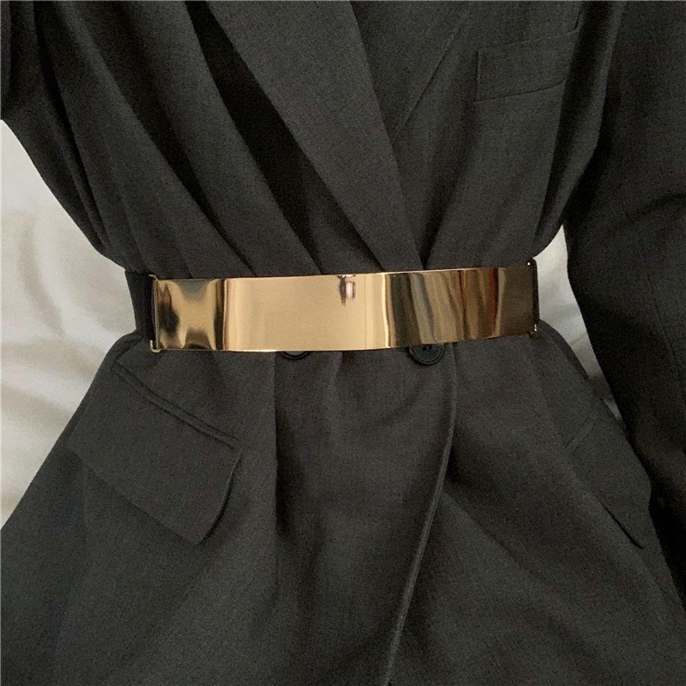 Adjustable Waistband Metal Elastic Belt Waist Corset Belts Elastic Cummerbunds Women Waist Belt