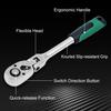 1/4 3/8 1/2 Inch Adjustable Ratchet Wrench Drive Rotating Ratchet Reversible Drive 72 Tooth Socket Wrench Morot Mechanical Tool