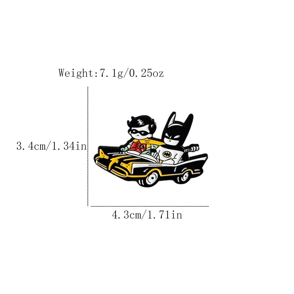 Классическая металлическая брошь Бэтмена - Мультяшный аниме-значок для одежды и сумок