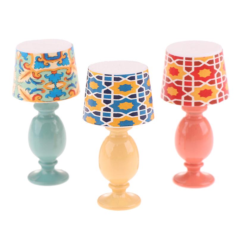 1:12 миниатюрных настольных ламп для кукольного домика, модель для изучения, мебель для кукольного домика, украшение для микросцены, световое украшение, игрушки для ролевых игр