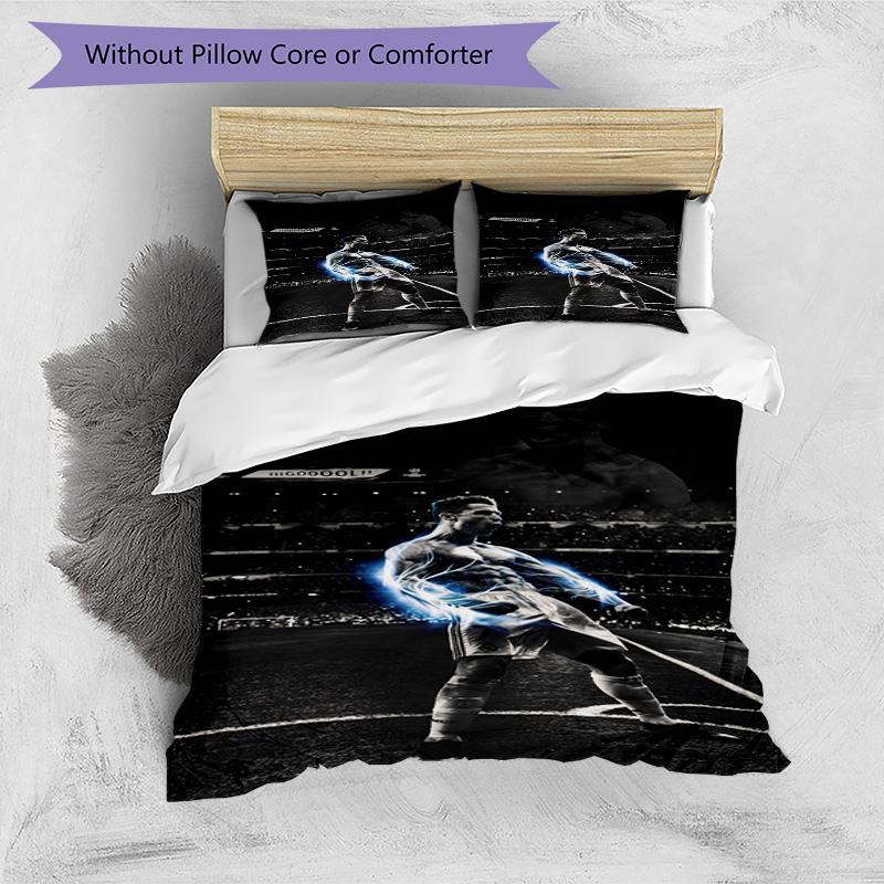 Ronaldo's Cr7 Legend Motion Bedding Set, Breathable Duvet Cover with Pillowcases, Soft Bed Linen for Bedroom Home Decoration, Perfect Festival Birthda