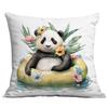 New Cute Cartoon Summer Panda Pillow Case Home Sofa Cushion Pillow Case Decoration