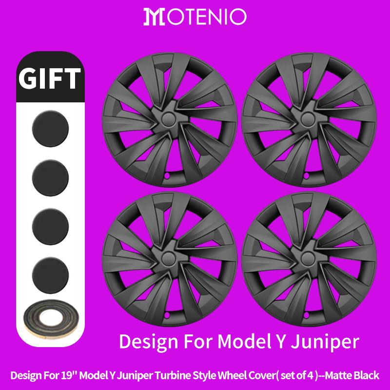 4 шт. для новой Tesla Model Y 2025-2026 Juniper 19-дюймовые колпаки ступицы в стиле Turbine, накладки на диски, аксессуары, колпак колеса автомобиля