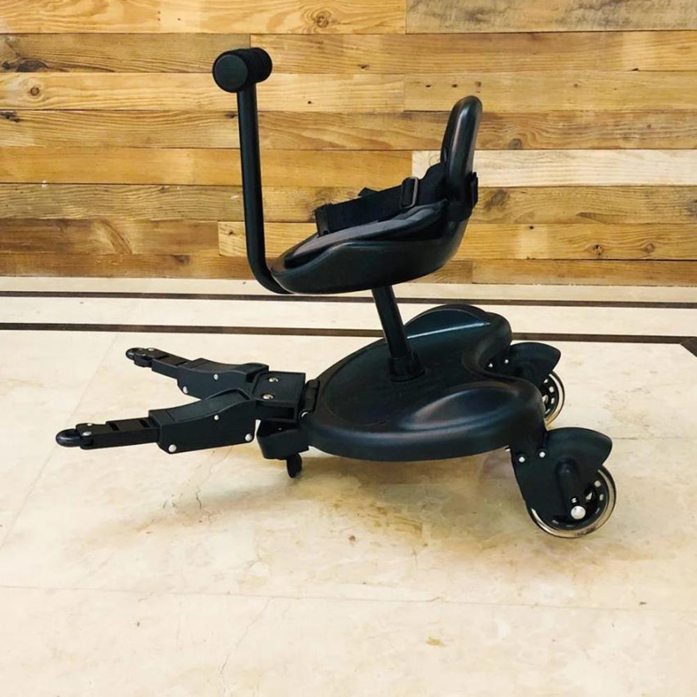 Адаптер с педалью для детских колясок, подножка для стояния ребенка с сиденьем, вспомогательный прицеп для детских колясок, подставка для ног, аксессуары для подножки коляски