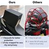 2 Pack Waterproof Cargo Net For Motorcycle, Upgraded High-Elastic Bungee Nets With 6 Strong Hooks, Helmet Luggage Strap Rack Expansion Organizer,