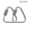 Climbing Equipment Keychain Snap Clip Triangle Carabiner Hanging Hook Kettle Buckle Chain