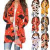 Women's Print Long Sleeve Front Cardigan Halloween Printed Top Lightweight Jacket