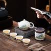 Белый фарфоровый чайный сервиз, чайник Сиши из жирового нефрита, набор для чая кунг-фу, подарочная коробка высокого класса, деловой подарок для клиентов