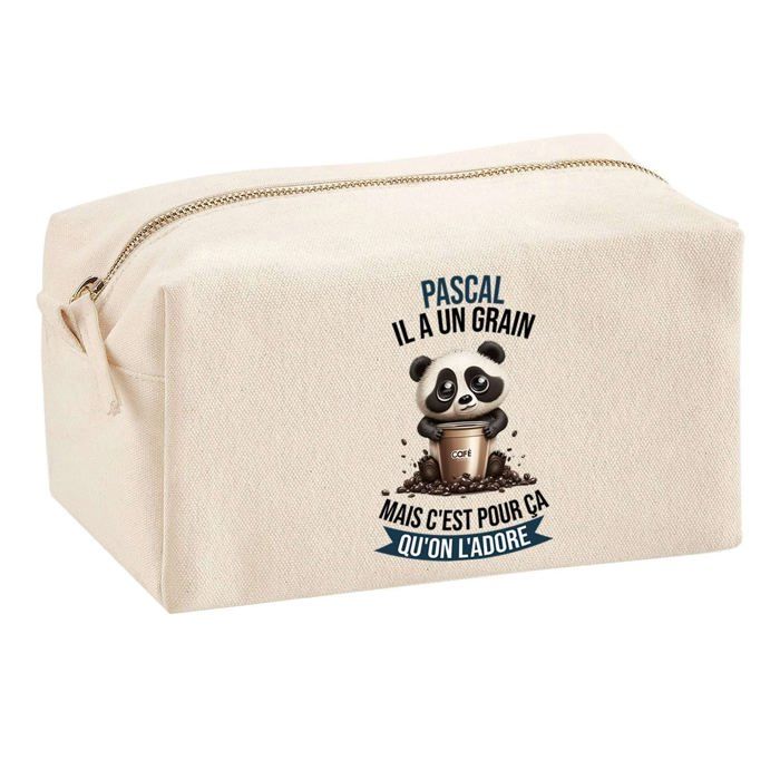 Trousse multifonction Pascal Panda Grain Cadeau Anniversaire Noël Collègue Départ Retraite | Trousse Scolaire Fournitures Bureau